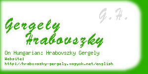 gergely hrabovszky business card